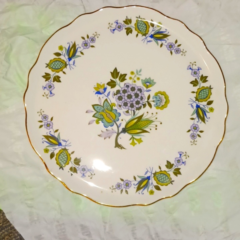 Old Foley James Kent Cake Plate w/ Cake Server